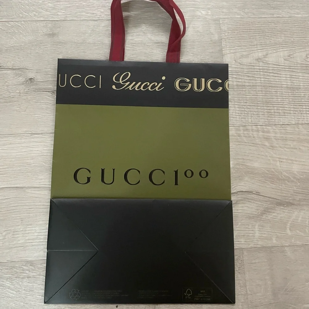 Gucci 100 Years Anniversary Special Edition Empty Paper Bag 13.50”x 10” x 5”